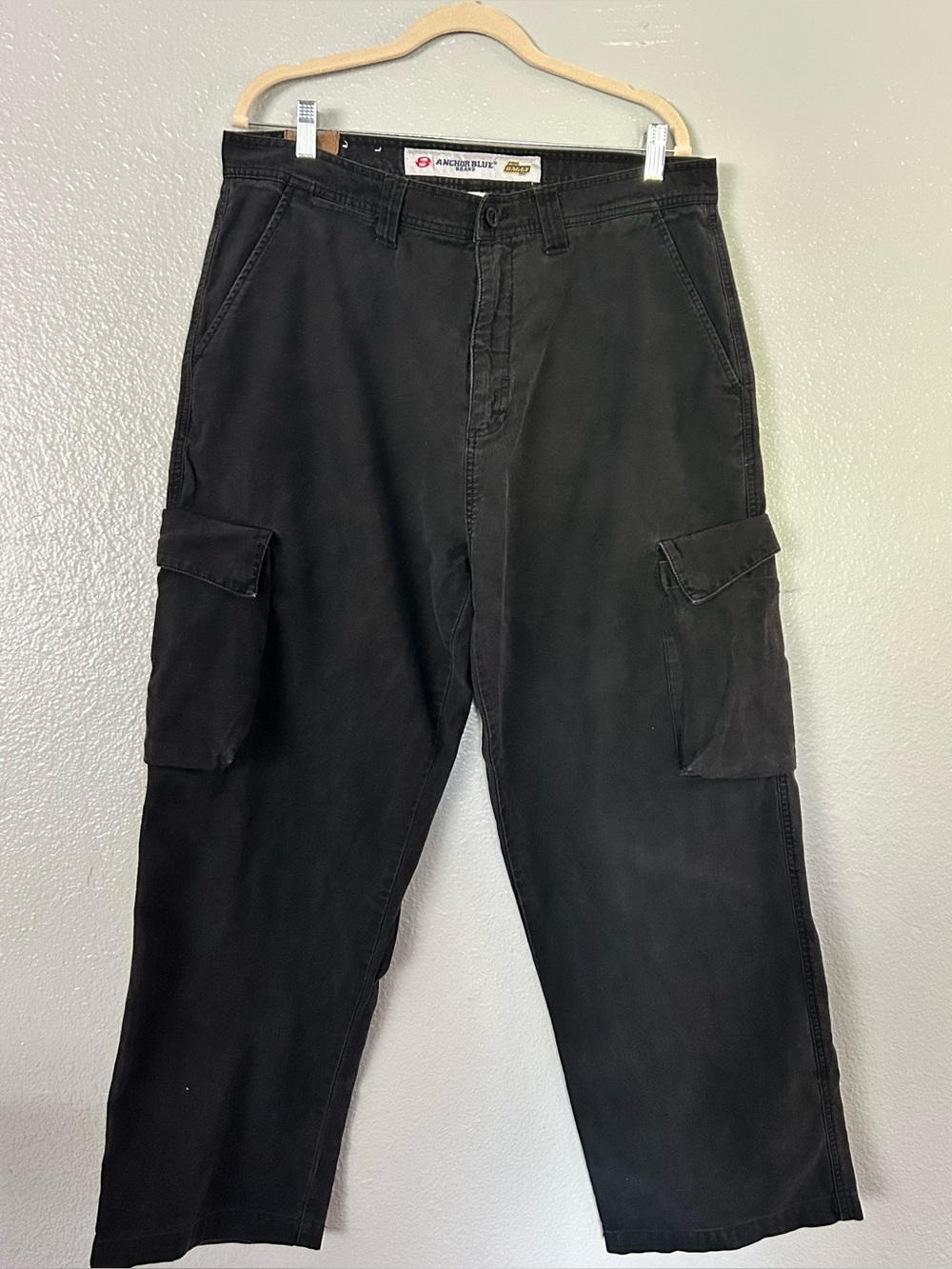 Vintage 90s Anchor Blue Big Baggy Jeans Faded Black Skater Denim 36x30